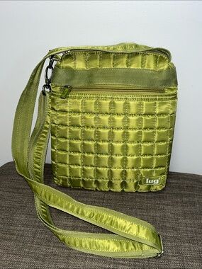 lug Quilted Crossbody Bag in Lime Green